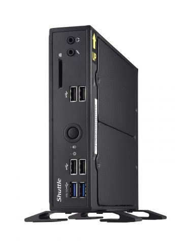 Shuttle XPC slim POS DS200 5205U Slim PC Intel® Celeron® 4 Giga Bites DDR4-SDRAM 128 Giga Bites SSD Mini PC Negru Shuttle - 4