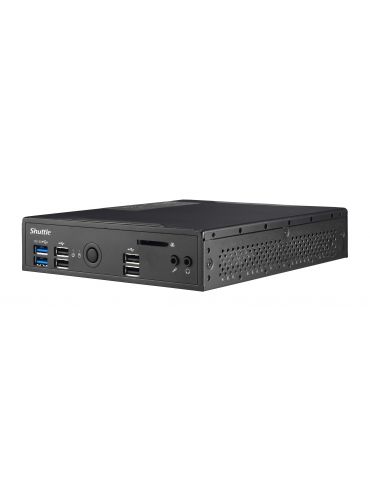 Shuttle XPC slim POS DS200 5205U Slim PC Intel® Celeron® 4 Giga Bites DDR4-SDRAM 128 Giga Bites SSD Mini PC Negru Shuttle - 5