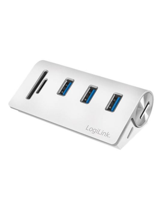 LogiLink USB 3.0 3-Port Hub with Card Reader - hub - 3 ports Logilink - 1