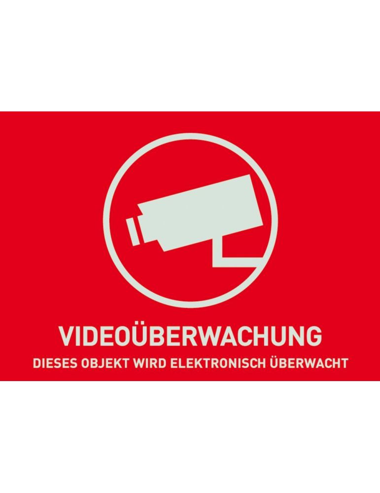 ABUS warning sticker video surveillance - 148 x 105 mm