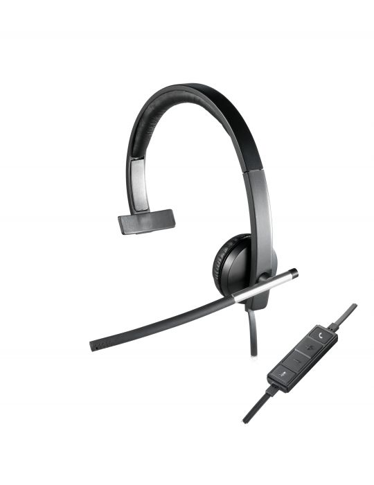 Logitech H650e Căști Prin cablu Bandă de fixare pe cap Birou/Call center USB Tip-A Negru, Argint Logitech - 1