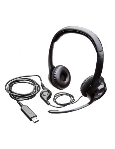 Logitech H390 USB Computer Headset Căști Prin cablu Bandă de fixare pe cap Birou/Call center USB Tip-A Negru Logitech - 5