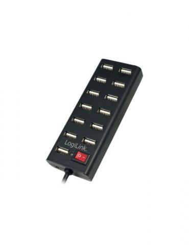 LogiLink USB 2.0 Hub 13-Port with On/Off Switch - hub - 13 ports Logilink - 1 - Tik.ro
