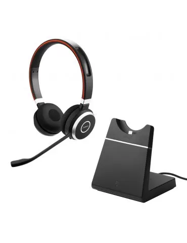Jabra Evolve 65 MS Stereo Căști Prin cablu & Wireless Bandă de fixare pe cap Birou/Call center Micro-USB Bluetooth Negru Jabra - - Tik.ro