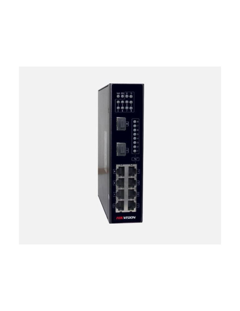 Switch Hikvision DS-3T0310P, 8x RJ45, 2x SFP (uplink), 10/100/1000 Mbps, PoE