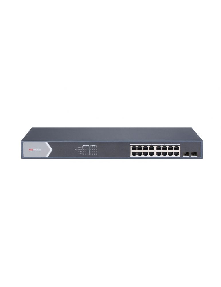 Switch Hikvision DS-3E0518P-E/M,16x RJ45, 2x SFP (uplink), 10/100/1000 Mbps, PoE
