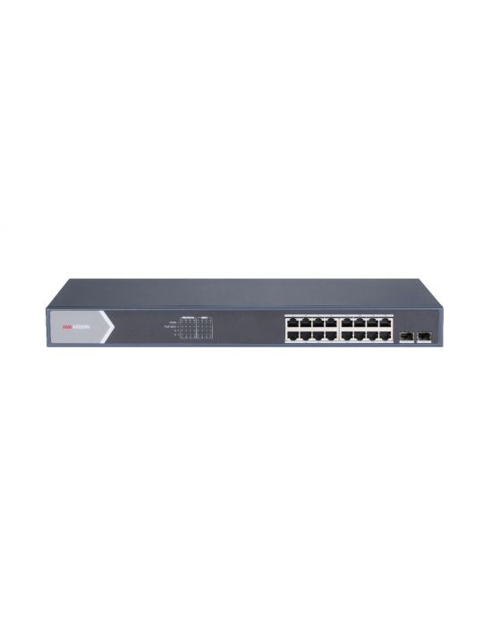 Switch 16port 2 uplink 125w unmanaged ds-3e0518p-e/m (include tv 1.5 lei) Hikvision - 1