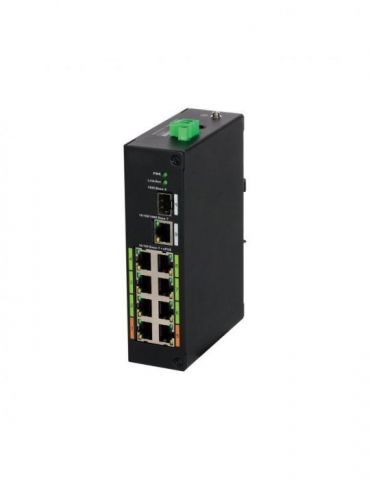 Switch poe industrial 8 poe+ 1 base t + 1 sfp 120  w -30c~65c pana la 800 m cu epoe dahua lr2110-8et-120 (include tv 1.5 lei) Da