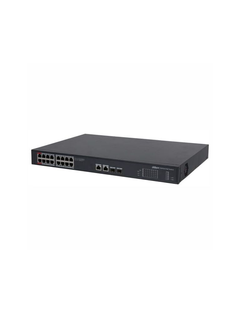 Switch Dahua PFS3226-24ET-240,24x RJ45, 2x RJ45 uplink, 2x RJ45/SFP uplink, 10/100/1000 Mbps, PoE+