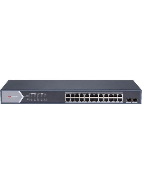 Switch 24port 2 uplink 225w unmanaged ds-3e0526p-e/m (include tv 1.5 lei) Hikvision - 1