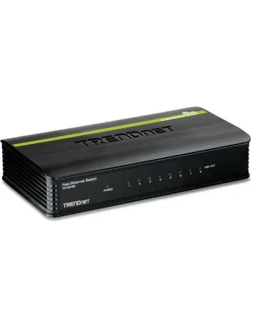 Switch trendnet 10/100 x 8 unmanaged carcasa plastic te100-s8 (include tv 1.5 lei) Trendnet - 1 - Tik.ro