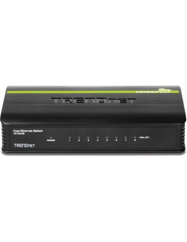 Switch trendnet 10/100 x 8 unmanaged carcasa plastic te100-s8 (include tv 1.5 lei) Trendnet - 1
