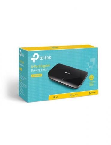 Switch tp-link  8 porturi gigabit carcasa plastic tl-sg1008d (include timbru verde 1.5 lei) Tp-link - 1