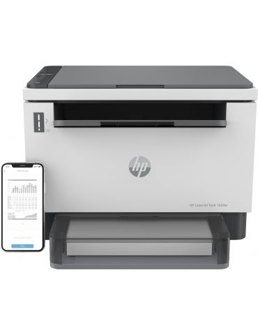 HP LaserJet Imprimantă Tank MFP 1604w, Alb-negru, Imprimanta pentru Afaceri, Imprimare, copiere, scanare, Scanare către e-mail - Tik.ro