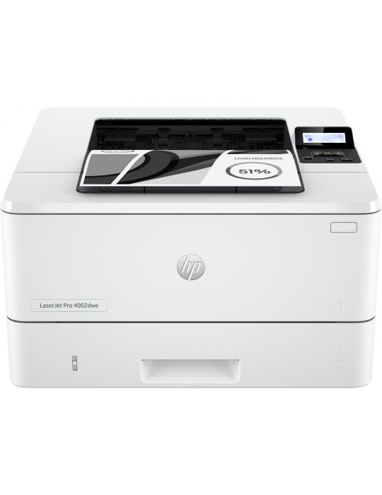 HP LaserJet Pro Imprimantă HP 4002dwe, Alb-negru, Imprimanta pentru Firme mici şi medii, Imprimare, Wireless HP+ eligibilă Hp - 