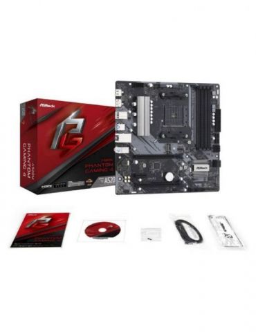 ASRock A520M Phantom Gaming 4 - motherboard - micro ATX - Socket AM4 - AMD A520 Asrock - 1