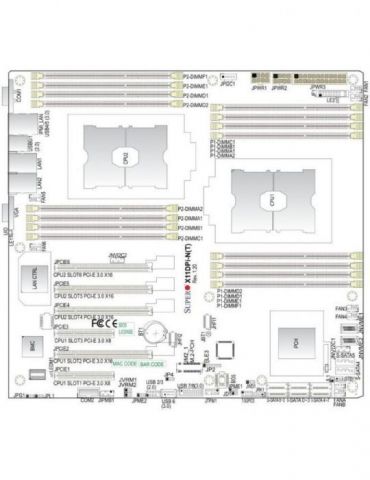 SUPERMICRO X11DPI-NT - motherboard - extended ATX - Socket P - C622 Supermicro - 1