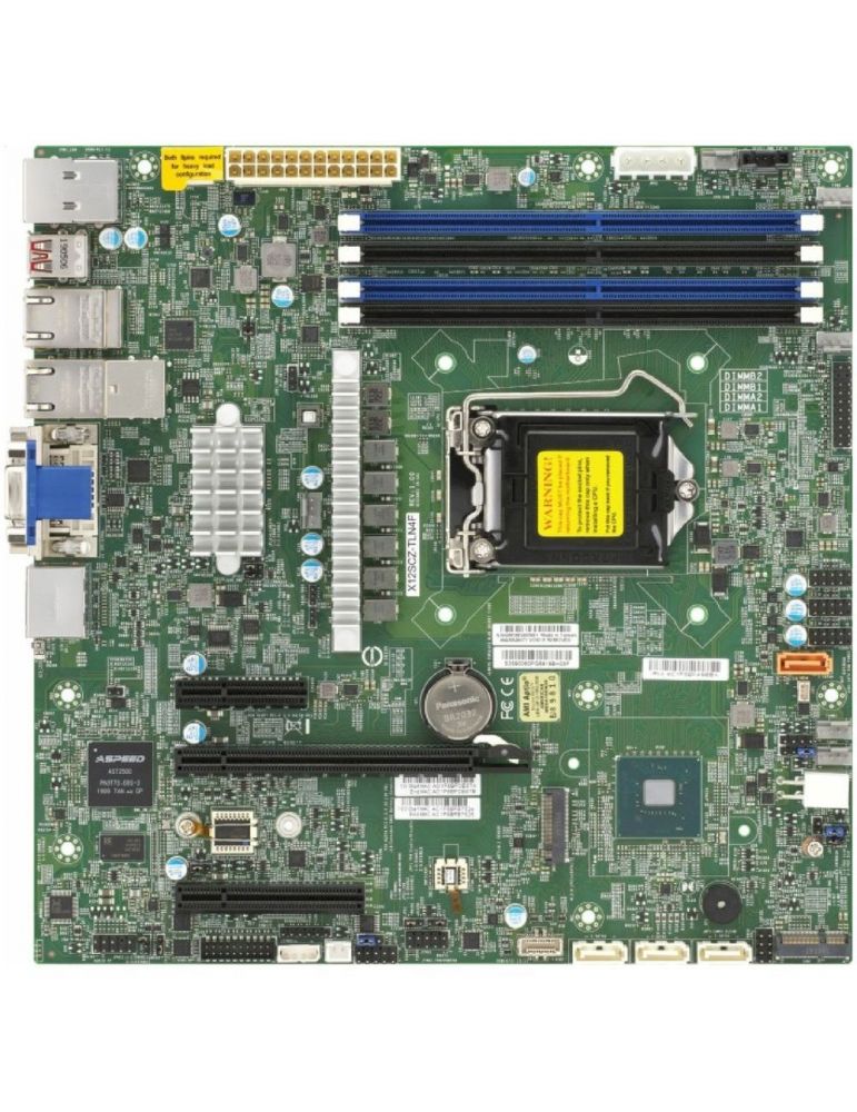 SUPERMICRO X12SCZ-TLN4F - motherboard - micro ATX - LGA1200 Socket - W480