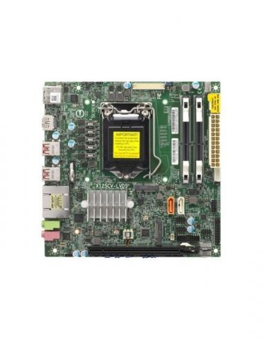 SUPERMICRO X12SCV-LVDS - motherboard - mini ITX - LGA1200 Socket - W480E Supermicro - 1 - Tik.ro
