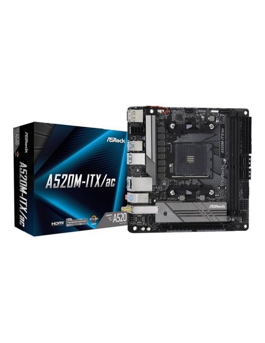 ASRock A520M-ITX/ac - motherboard - mini ITX - Socket AM4 - AMD A520 Asrock - 1