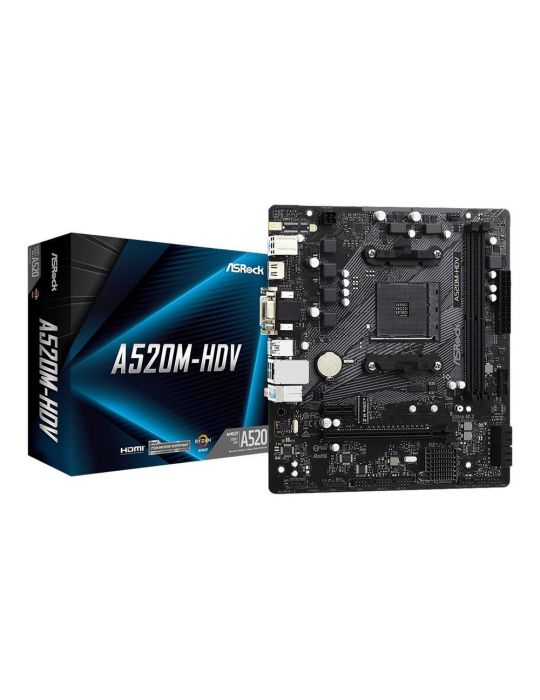 ASRock A520M-HDV - motherboard - micro ATX - Socket AM4 - AMD A520 Asrock - 1