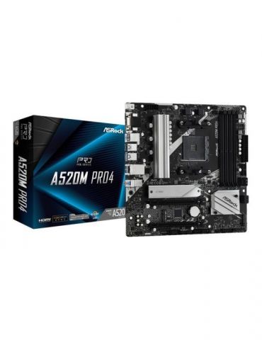 ASRock A520M Pro4 - motherboard - micro ATX - Socket AM4 - AMD A520 Asrock - 1