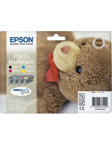 Epson Teddybear Multipack 4-Coulered T0615 DURABrite Ultra Ink - Tik.ro