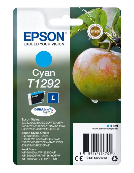 Epson Singlepack Cyan T1292 DURABrite Ultra Ink