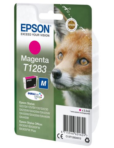 Epson Fox Singlepack Magenta T1283 DURABrite Ultra Ink