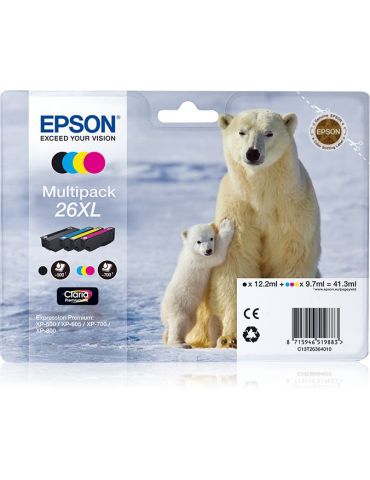 Epson Polar bear Multipack 4-colours 26XL Claria Premium Ink - Tik.ro