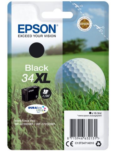 Epson Golf ball Singlepack Black 34XL DURABrite Ultra Ink - Tik.ro