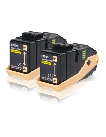 Epson Double Pack Toner Cartridge Yellow 7.5kx2 - Tik.ro