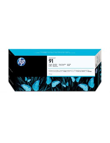 HP Cartuş de cerneală 91 DesignJet, negru foto, pe bază de pigment, 775 ml