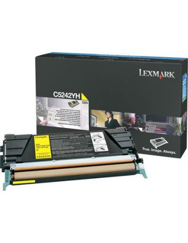 Lexmark Yellow High Yield Toner Cartridge for C524 cartuș toner Original Galben - Tik.ro
