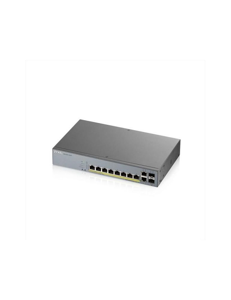 Switch poe zyxel port gigabit x 8 sfp sfp x 1 managed rackabil carcasa metalica gs1350-12hp-eu0101 (include tv 1.5 lei)