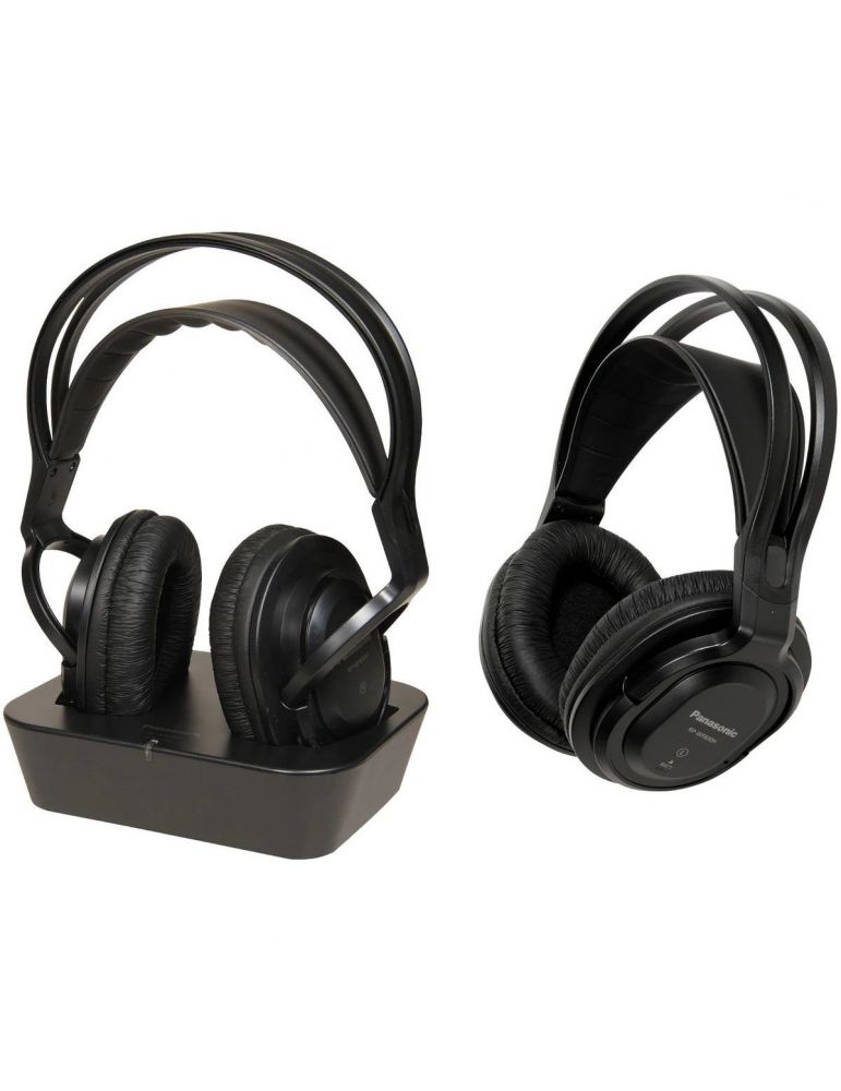 Wireless headphones - black fm transmission charging station reduced consumption and noise level range 18hz - 22khz neodymium si