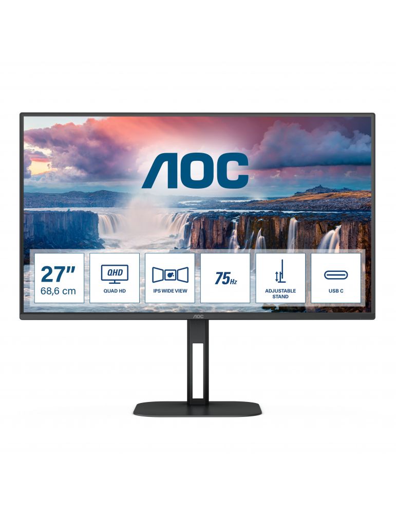 AOC V5 Q27V5C 68,6 cm (27") 2560 x 1440 Pixel Quad HD LED Negru