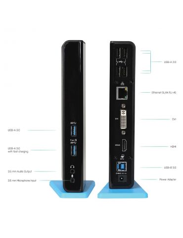 i-tec U3HDMIDVIDOCK stații de andocare și replicatoare de porturi pentru calculatoare portabile Tip dock Negru I-tec - 6