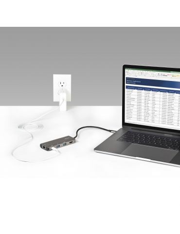 StarTech.com DKT31CHPDL stații de andocare și replicatoare de porturi pentru calculatoare portabile Prin cablu USB 3.2 Gen 2 Sta