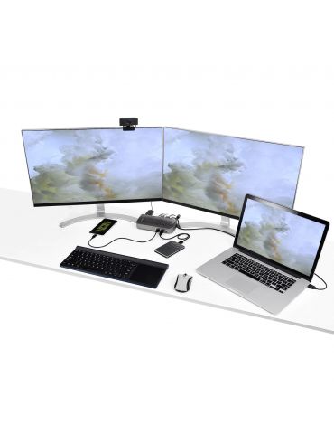 StarTech.com DK30A2DHUUE stații de andocare și replicatoare de porturi pentru calculatoare portabile Prin cablu USB 3.2 Gen 1 St