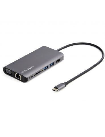 StarTech.com DKT30CHVAUSP stații de andocare și replicatoare de porturi pentru calculatoare portabile Prin cablu USB 3.2 Gen 1 S