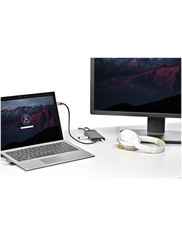 StarTech.com DKT30CHVAUSP stații de andocare și replicatoare de porturi pentru calculatoare portabile Prin cablu USB 3.2 Gen 1 S