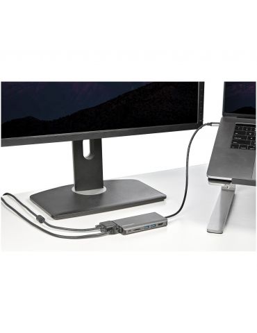 StarTech.com DKT30CHVAUSP stații de andocare și replicatoare de porturi pentru calculatoare portabile Prin cablu USB 3.2 Gen 1 S