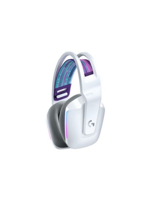 Logitech g733 lightspeed wireless rgb gaming headset - white - 2.4ghz - emea 981-000883 (include tv 0.75 lei) Logitech - 1