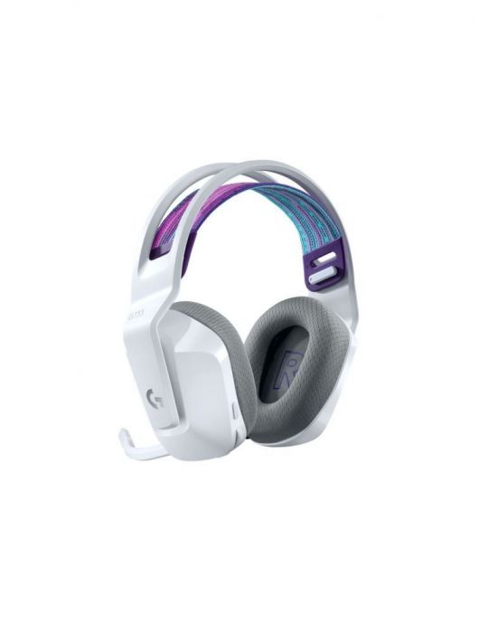 Logitech g733 lightspeed wireless rgb gaming headset - white - 2.4ghz - emea 981-000883 (include tv 0.75 lei) Logitech - 1