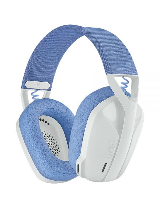Logitech g435 lightspeed wireless gaming headset - white - 2.4ghz - emea - 914 981-001074 (include tv 0.75 lei) Logitech - 1