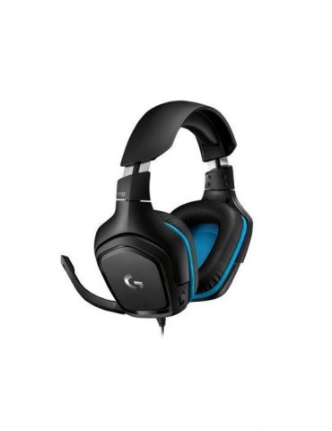 Casti logitech g432 cu fir gaming utilizare multimedia microfon pe brat conectare prin jack 3.5 mm usb 2.0 negru 981-000770 (inc - Tik.ro