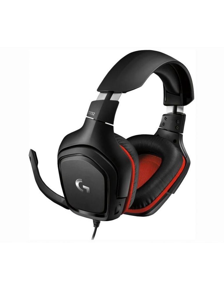 Casti logitech - gaming g332 leatherette cu fir gaming utilizare multimedia microfon pe brat conectare prin jack 3.5 mm negru 98