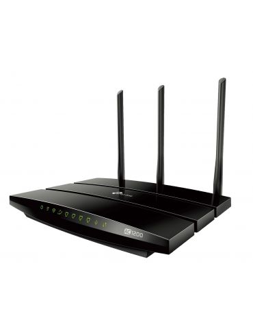 TP-Link Archer C1200 router wireless Gigabit Ethernet Bandă dublă (2.4 GHz  5 GHz) Negru - Tik.ro