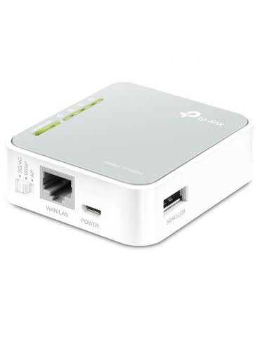 TP-Link TL-MR3020 router wireless Fast Ethernet Bandă unică (2.4 GHz) 4G Gri, Alb - Tik.ro